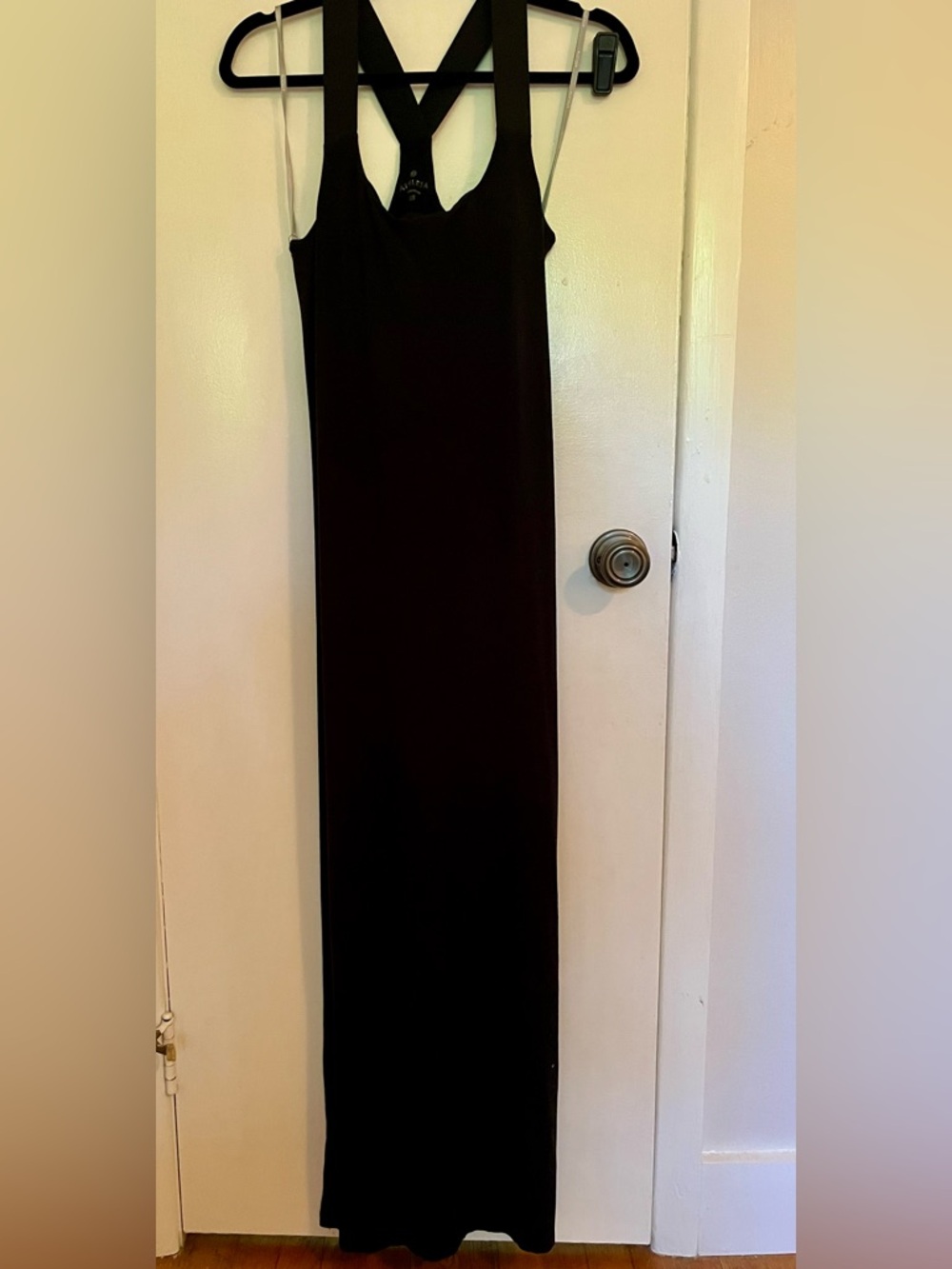 Athleta Women’s Black Racerback Maxi Dress sz XS Built in Bra